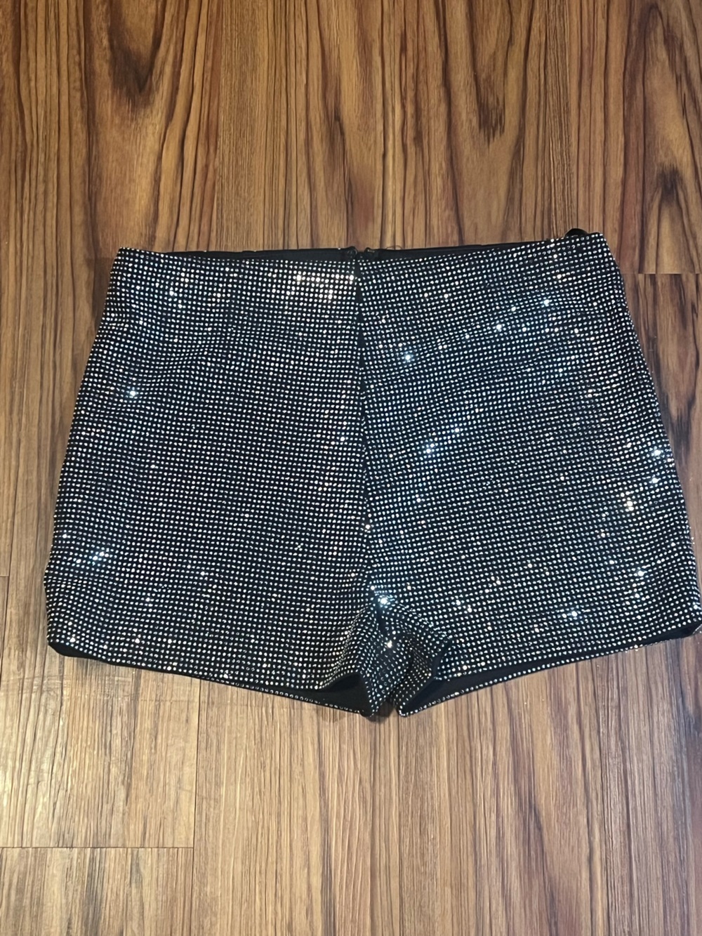 Women’s Sparkle Embellished Black Shorts
